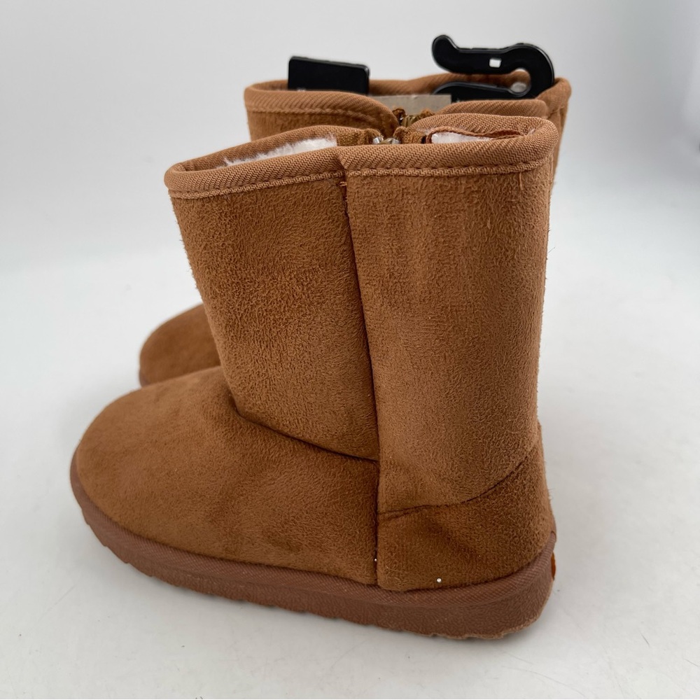 NEW! Kidgets Unisex Kids Cognac Sherpa Lined Zippered Winter Boots - Size 7/8 - Picture 10 of 11